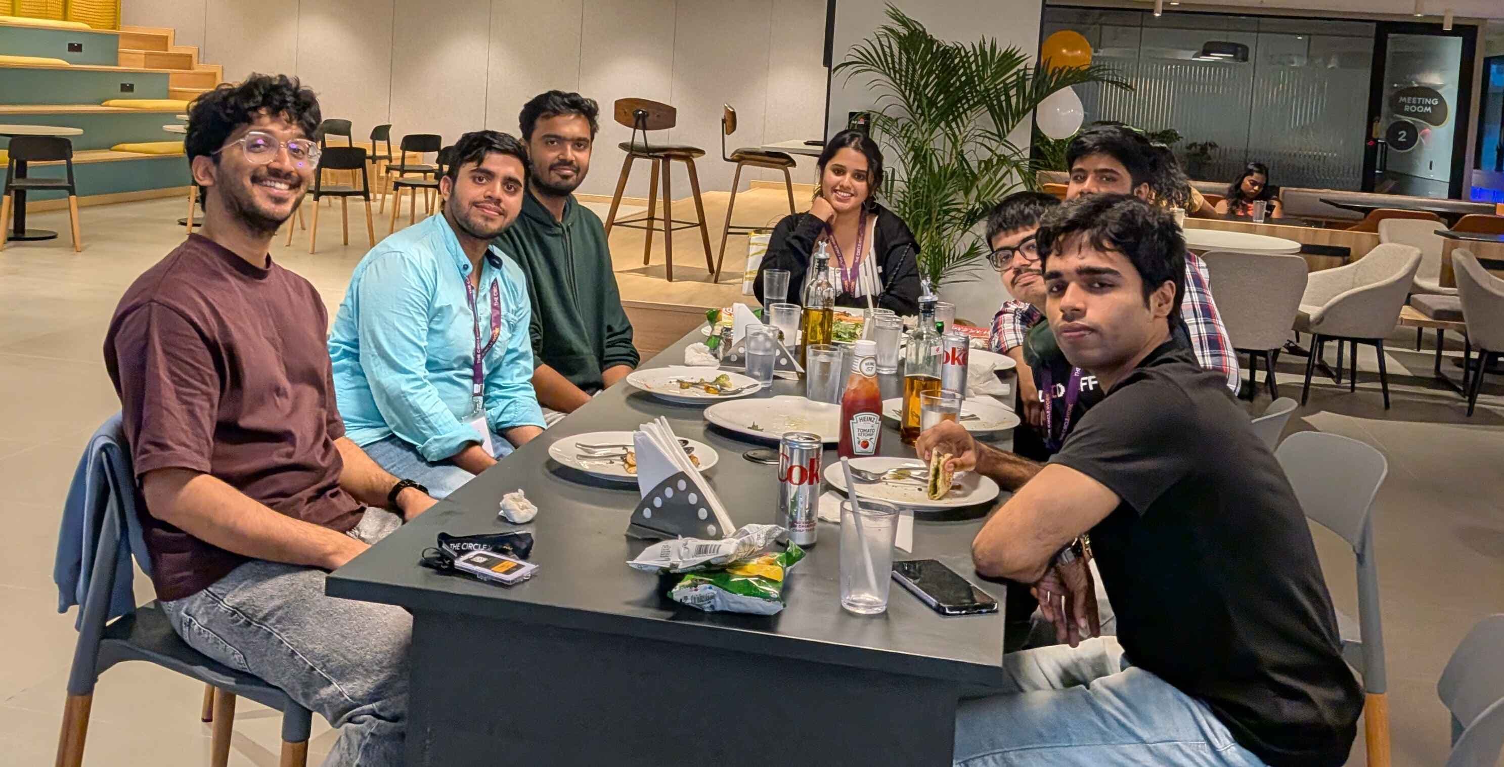 Participants over lunch at the SAFL Bengaluru hub