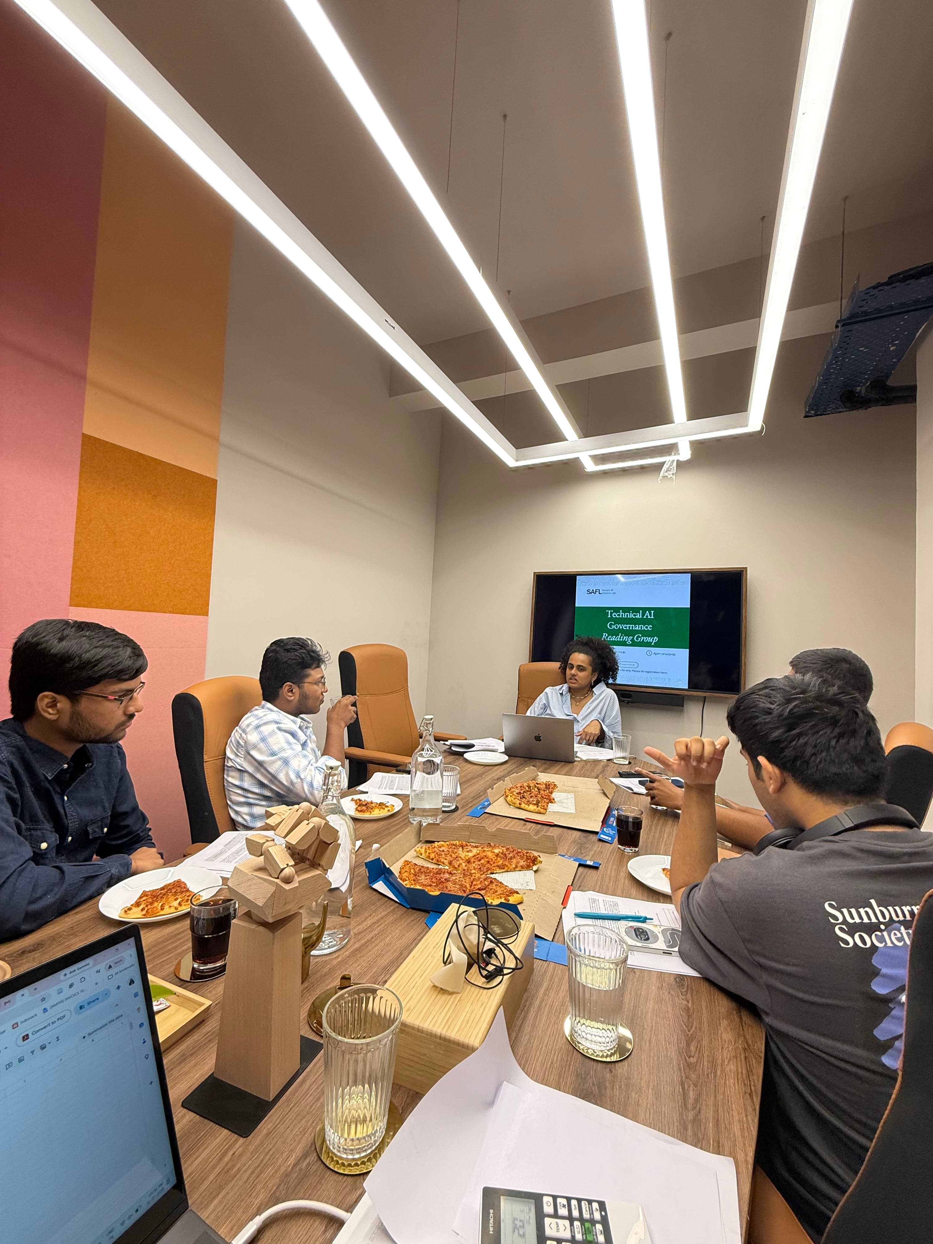 The reading group room at the SAFL Delhi hub in Saket